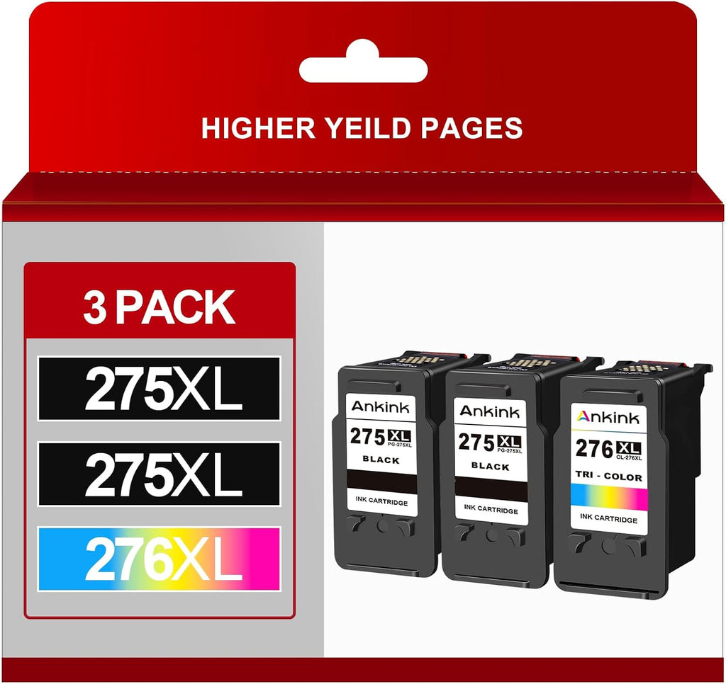 Ankink Remanufactured Ink Cartridge Replacement for Canon 275XL 276XL PG-275 276 XL